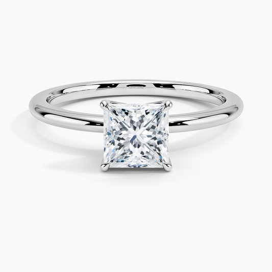 ecomposer-view with diamond shape-princess,ecomposer-size-1-ct,ecomposer-metal type-white-gold-18k