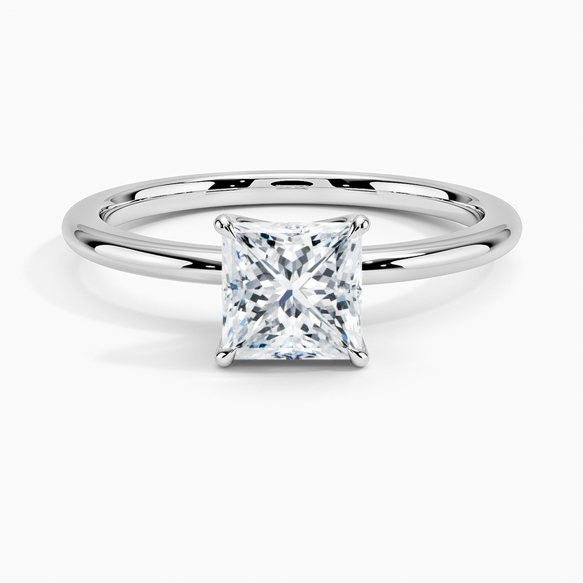 ecomposer-view with diamond shape-princess,ecomposer-size-1-ct,ecomposer-metal type-white-gold-18k