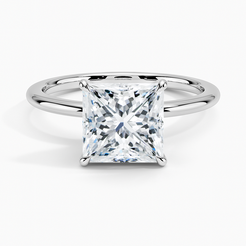 ecomposer-view with diamond shape-princess,ecomposer-size-2-ct,ecomposer-metal type-white-gold-18k