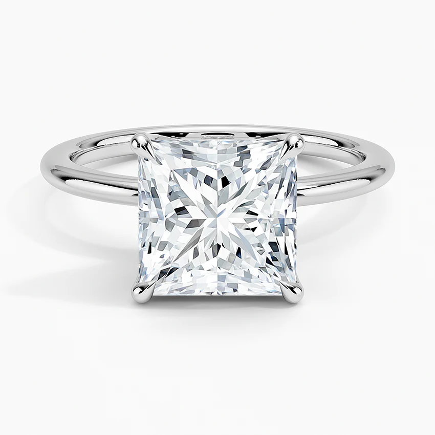 ecomposer-view with diamond shape-princess,ecomposer-size-3-ct,ecomposer-metal type-white-gold-18k