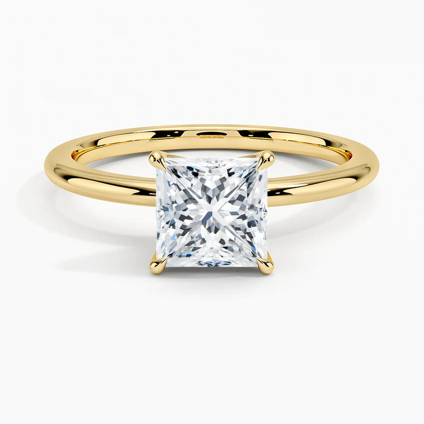 ecomposer-view with diamond shape-princess,ecomposer-size-1.5-ct,ecomposer-metal type-yellow-gold-18k