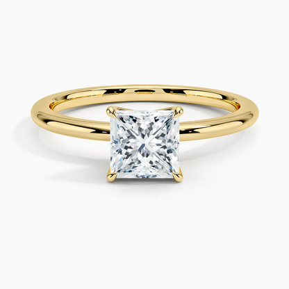 ecomposer-view with diamond shape-princess,ecomposer-size-1-ct,ecomposer-metal type-yellow-gold-18k