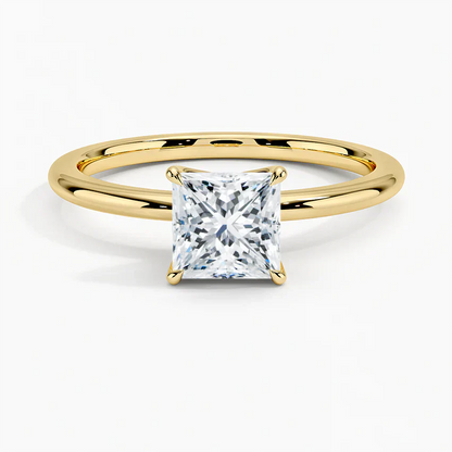 ecomposer-view with diamond shape-princess,ecomposer-size-1-ct,ecomposer-metal type-yellow-gold-18k
