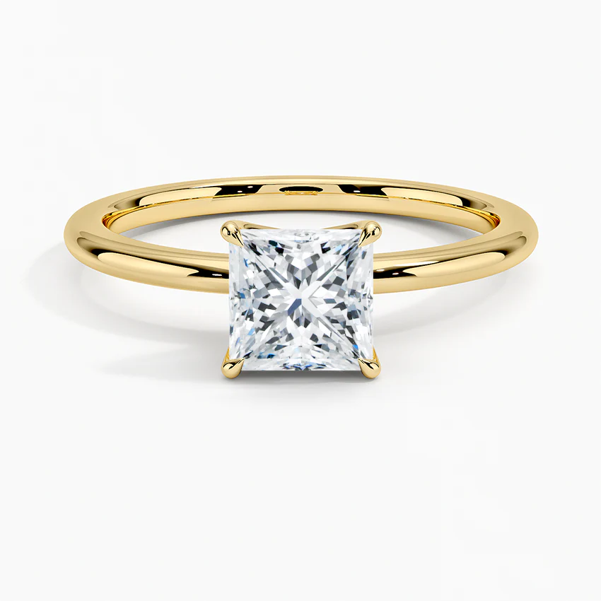 ecomposer-view with diamond shape-princess,ecomposer-size-1-ct,ecomposer-metal type-yellow-gold-18k