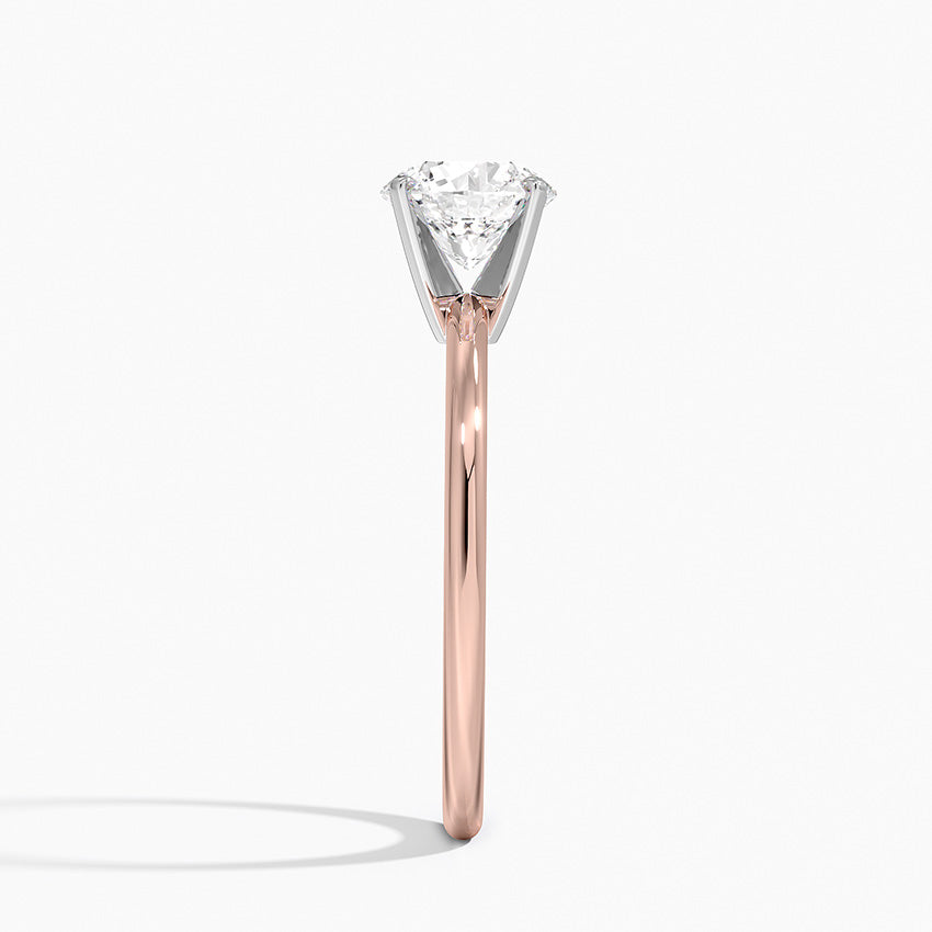 ecomposer-metal type-rose-gold-18K,ecomposer-ring setting-solitaire