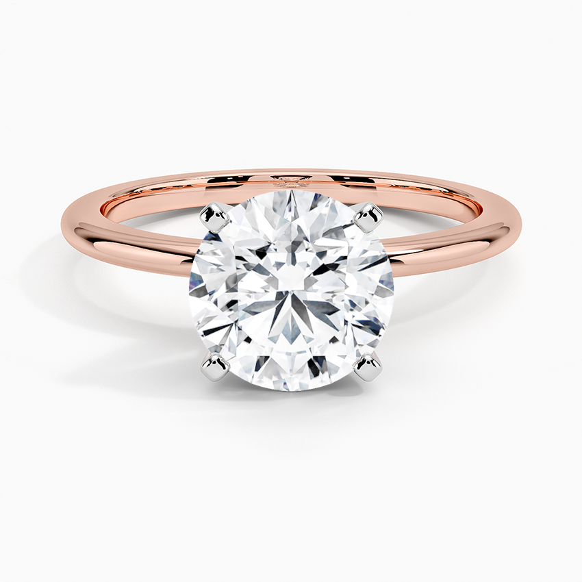 ecomposer-metal type-rose-gold-18K,ecomposer-ring setting-solitaire