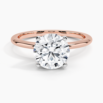 ecomposer-view with diamond shape-round,ecomposer-size-2-ct,ecomposer-metal type-rose-gold-18k