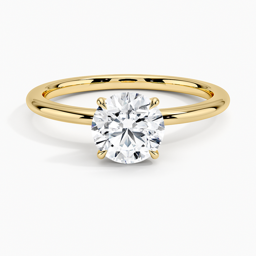 ecomposer-metal type-yellow-gold-18K,ecomposer-ring setting-solitaire