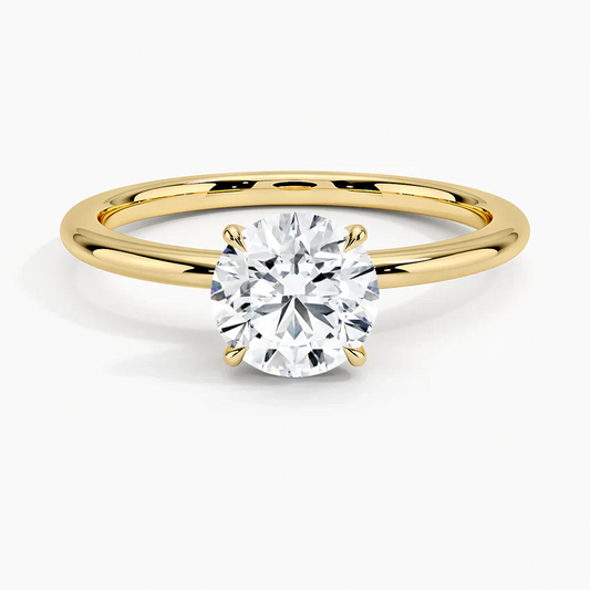 ecomposer-view with diamond shape-round,ecomposer-size-1-ct,ecomposer-metal type-yellow-gold-18k