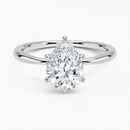 ecomposer-view with diamond shape-pear,ecomposer-size-1.5-ct,ecomposer-metal type-white-gold-18k