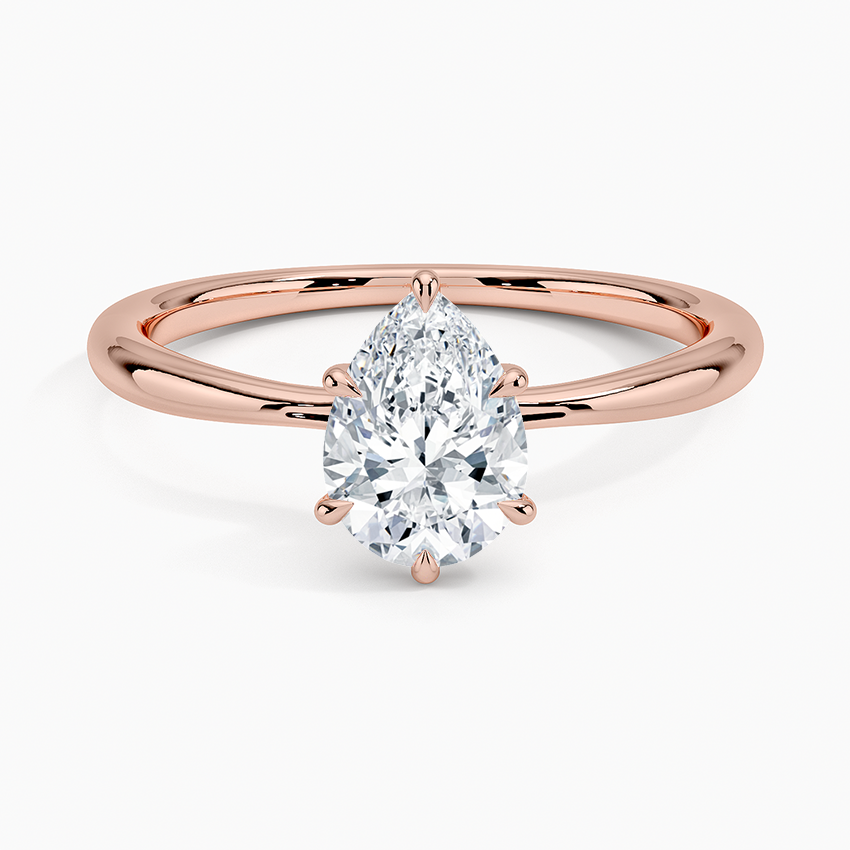 ecomposer-view with diamond shape-pear,ecomposer-size-1-ct,ecomposer-metal type-rose-gold-18k