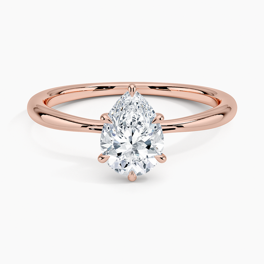 ecomposer-view with diamond shape-pear,ecomposer-size-1-ct,ecomposer-metal type-rose-gold-18k