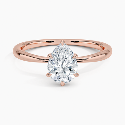 ecomposer-metal type-rose-gold-18K,ecomposer-ring setting-solitaire