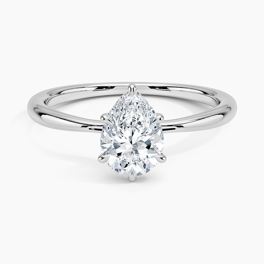 ecomposer-view with diamond shape-pear,ecomposer-size-1-ct,ecomposer-metal type-white-gold-18k