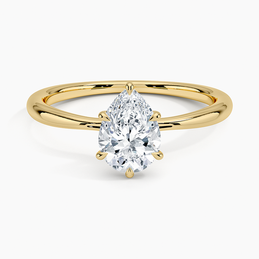 ecomposer-view with diamond shape-pear,ecomposer-size-1-ct,ecomposer-metal type-yellow-gold-18k