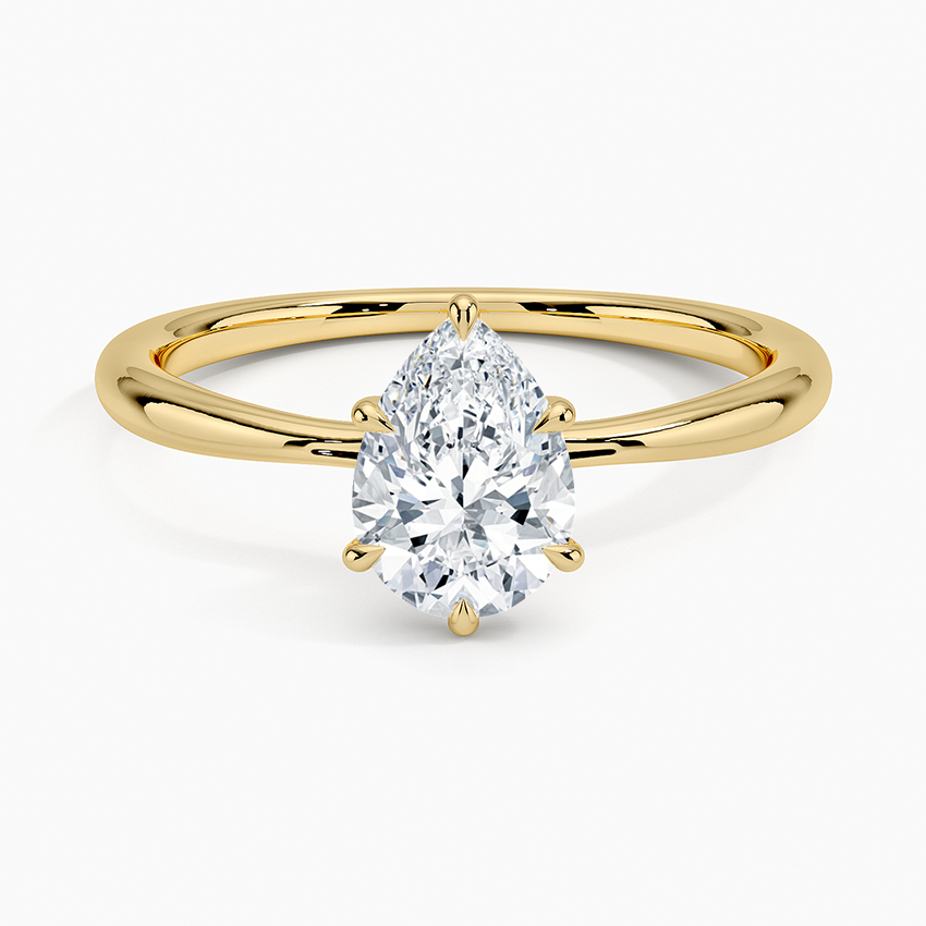 ecomposer-view with diamond shape-pear,ecomposer-size-1-ct,ecomposer-metal type-yellow-gold-18k