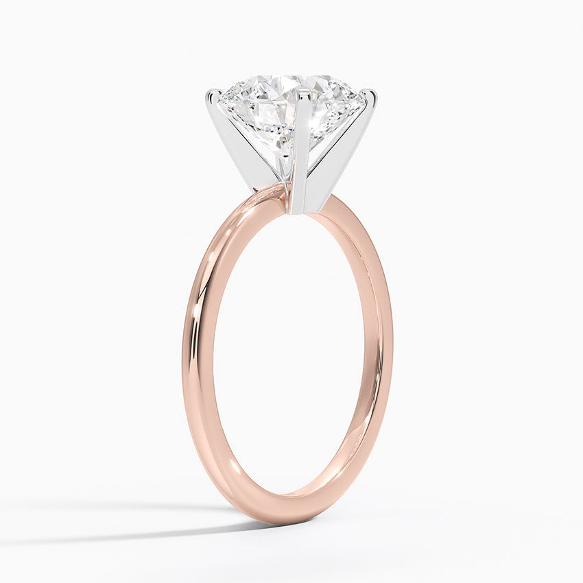 ecomposer-metal type-rose-gold-18K,ecomposer-ring setting-solitaire