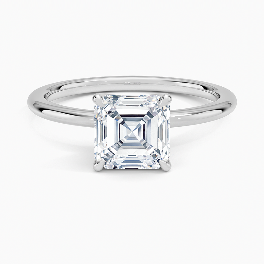 ecomposer-view with diamond shape-asscher,ecomposer-size-1.5-ct,ecomposer-metal type-white-gold-18k