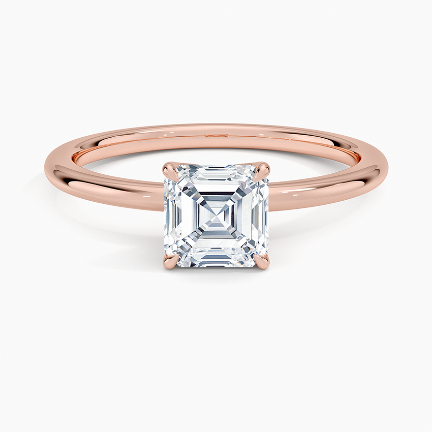 ecomposer-metal type-rose-gold-18K,ecomposer-ring setting-solitaire