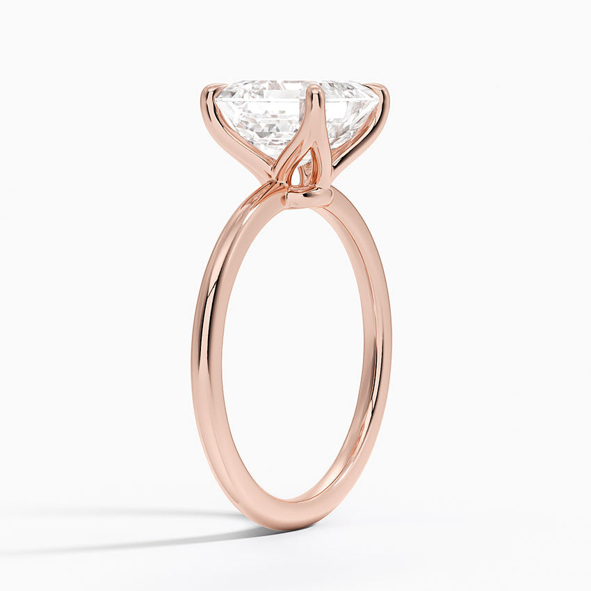 ecomposer-metal type-rose-gold-18K,ecomposer-ring setting-solitaire