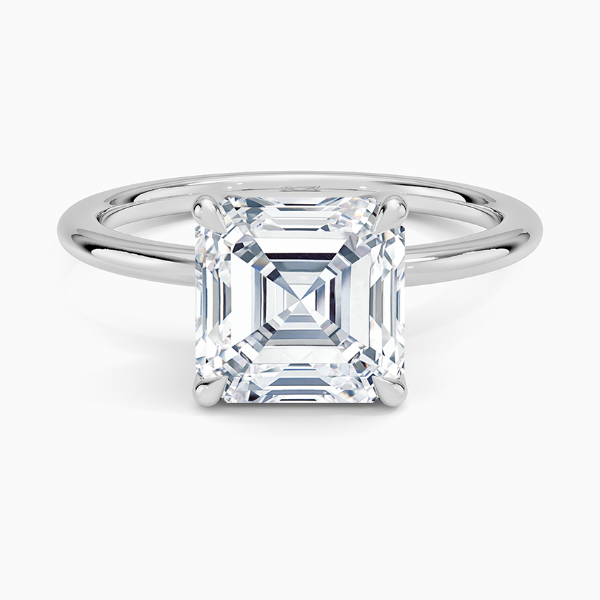 ecomposer-view with diamond shape-asscher,ecomposer-size-2.5-ct,ecomposer-metal type-white-gold-18k