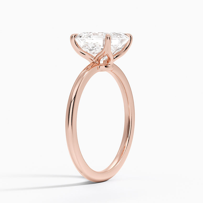 ecomposer-metal type-rose-gold-18K,ecomposer-ring setting-solitaire