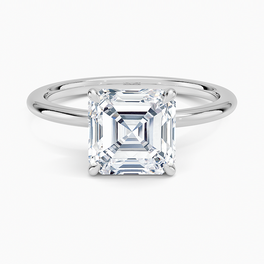 ecomposer-view with diamond shape-asscher,ecomposer-size-2-ct,ecomposer-metal type-white-gold-18k