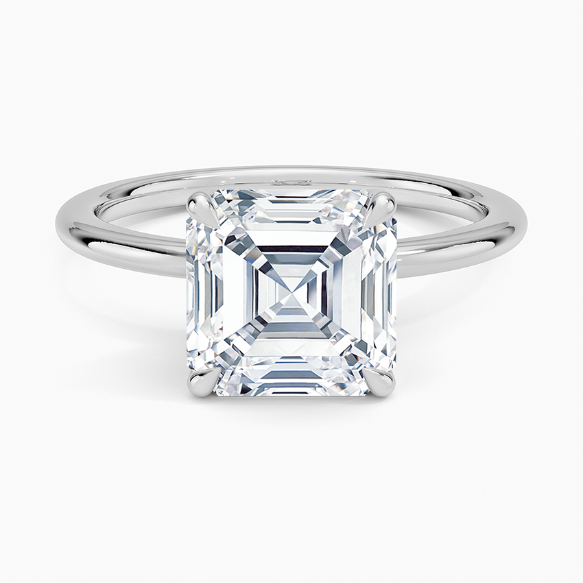 ecomposer-view with diamond shape-asscher,ecomposer-size-3-ct,ecomposer-metal type-white-gold-18k