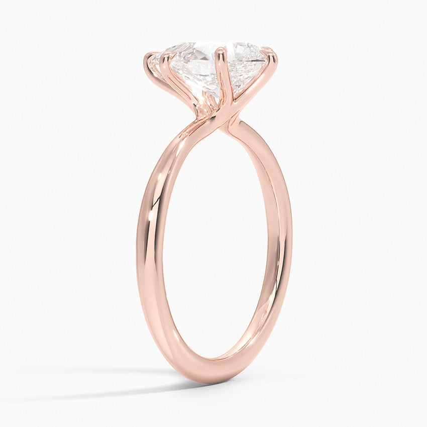 ecomposer-metal type-rose-gold-18K,ecomposer-ring setting-solitaire