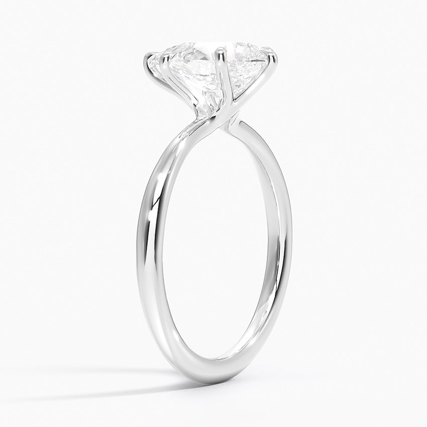 ecomposer-view with diamond shape-pear,ecomposer-size-2-ct,ecomposer-metal type-white-gold-18k