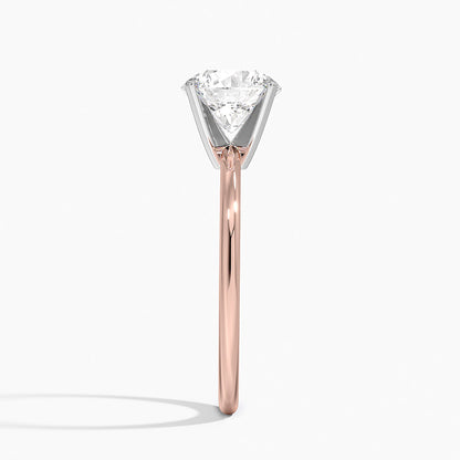 ecomposer-metal type-rose-gold-18K,ecomposer-ring setting-solitaire