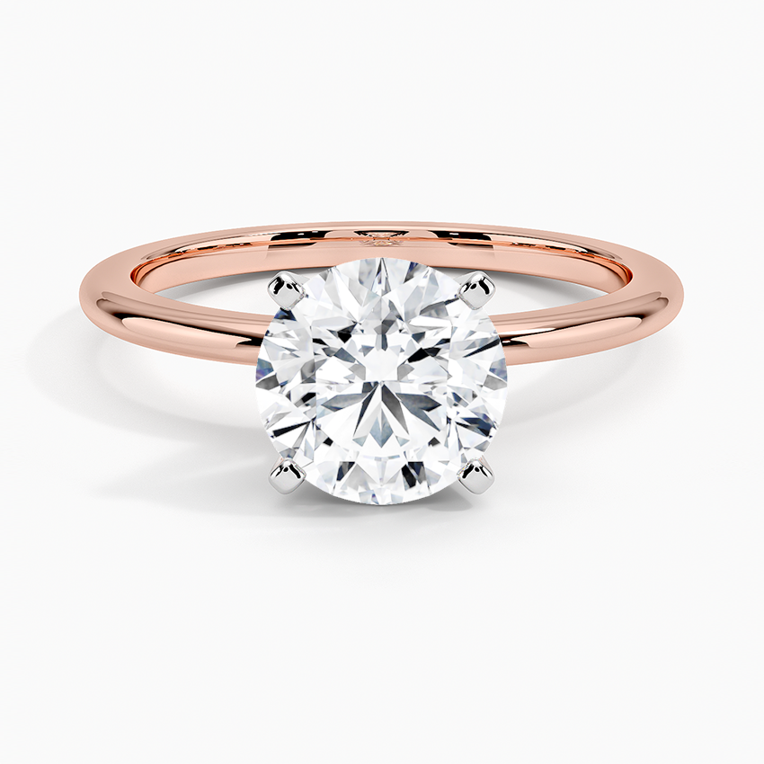 ecomposer-metal type-rose-gold-18K,ecomposer-ring setting-solitaire