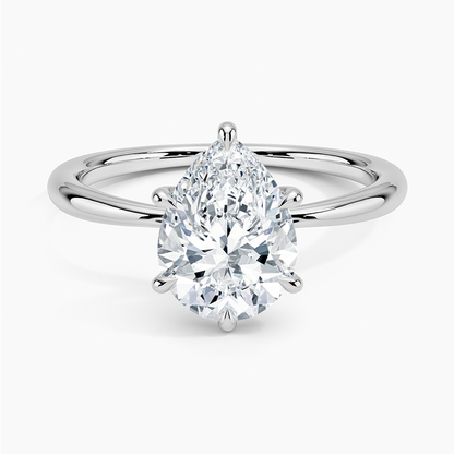 ecomposer-view with diamond shape-pear,ecomposer-size-2-ct,ecomposer-metal type-white-gold-18k