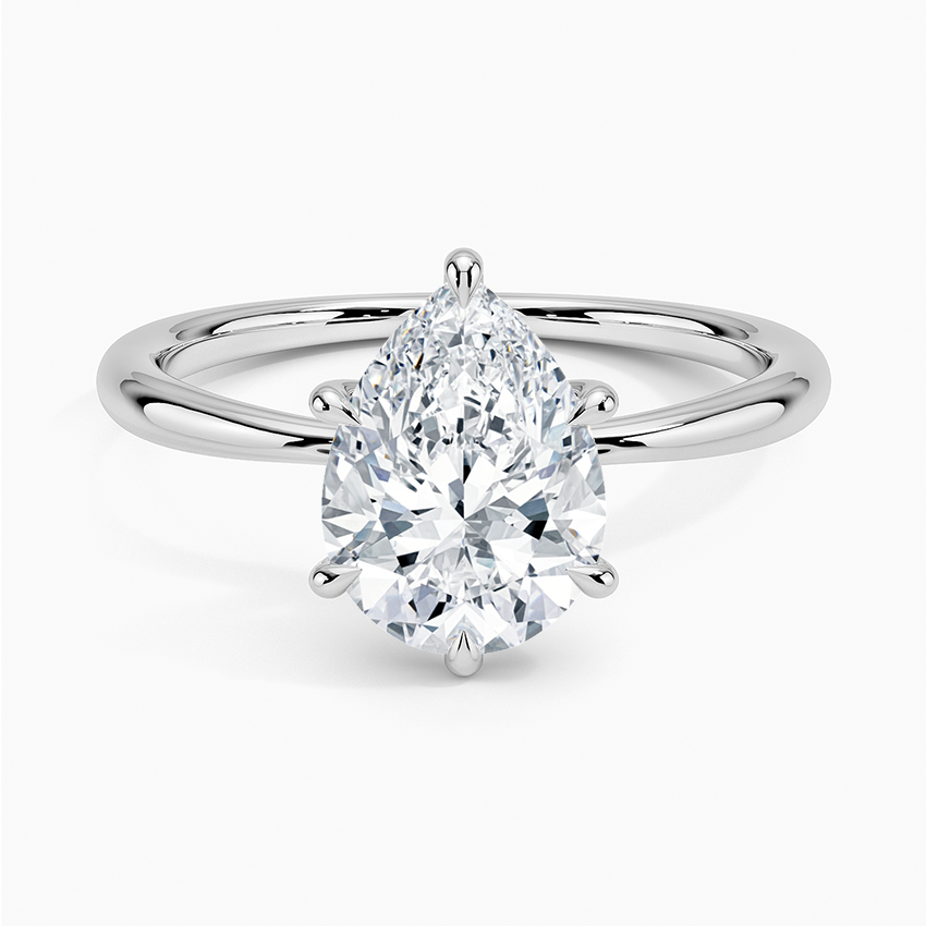 ecomposer-view with diamond shape-pear,ecomposer-size-2-ct,ecomposer-metal type-white-gold-18k
