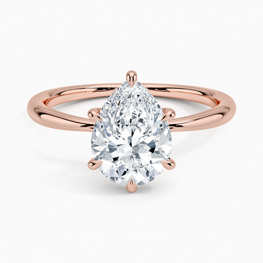 ecomposer-view with diamond shape-pear,ecomposer-size-2-ct,ecomposer-metal type-rose-gold-18k