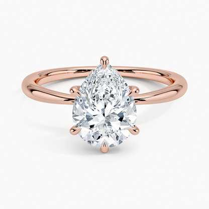 ecomposer-view with diamond shape-pear,ecomposer-size-2-ct,ecomposer-metal type-rose-gold-18k