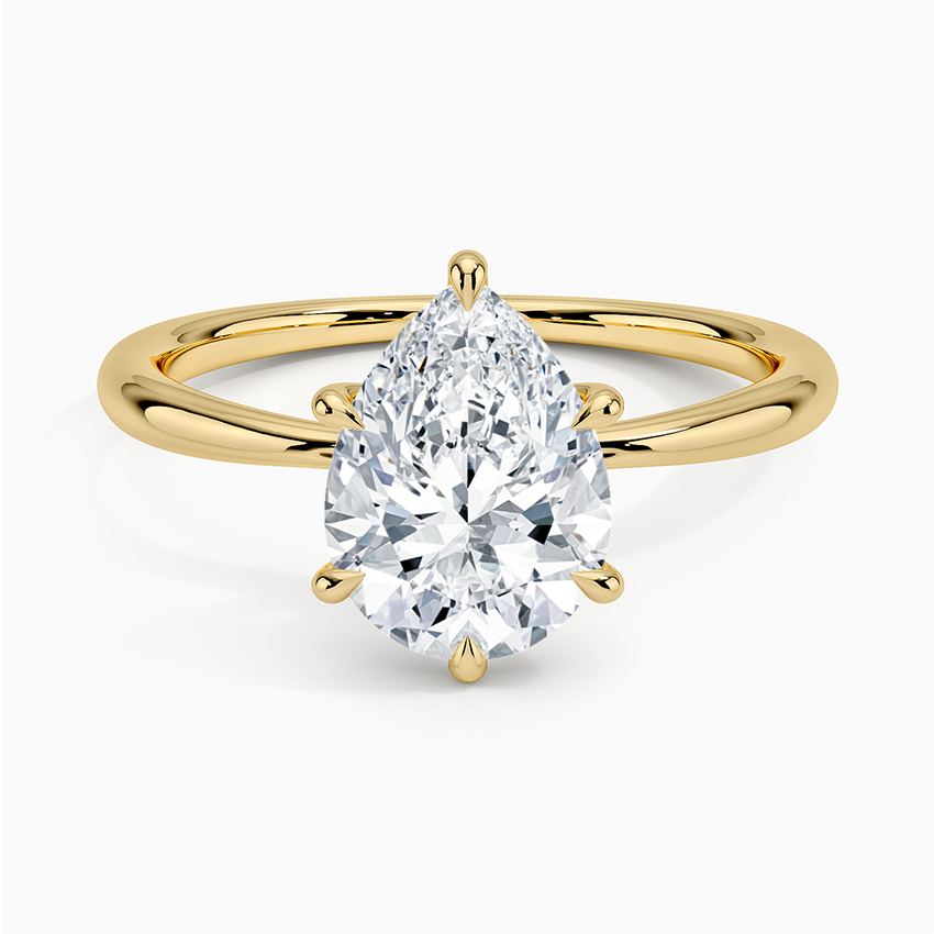 ecomposer-view with diamond shape-pear,ecomposer-size-2-ct,ecomposer-metal type-yellow-gold-18k