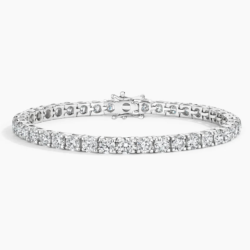 Bracelet | White Gold | Tennis | Round | 15 ct