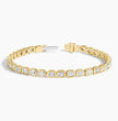 Emerald Bezel Tennis Bracelet ( 3.33 ct tw. ) 18K Gold