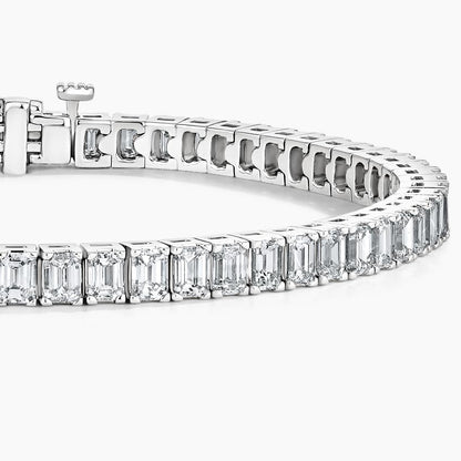 Bracelet  | 9 ct | White Gold | Tennis Bracelet  | Emerald
