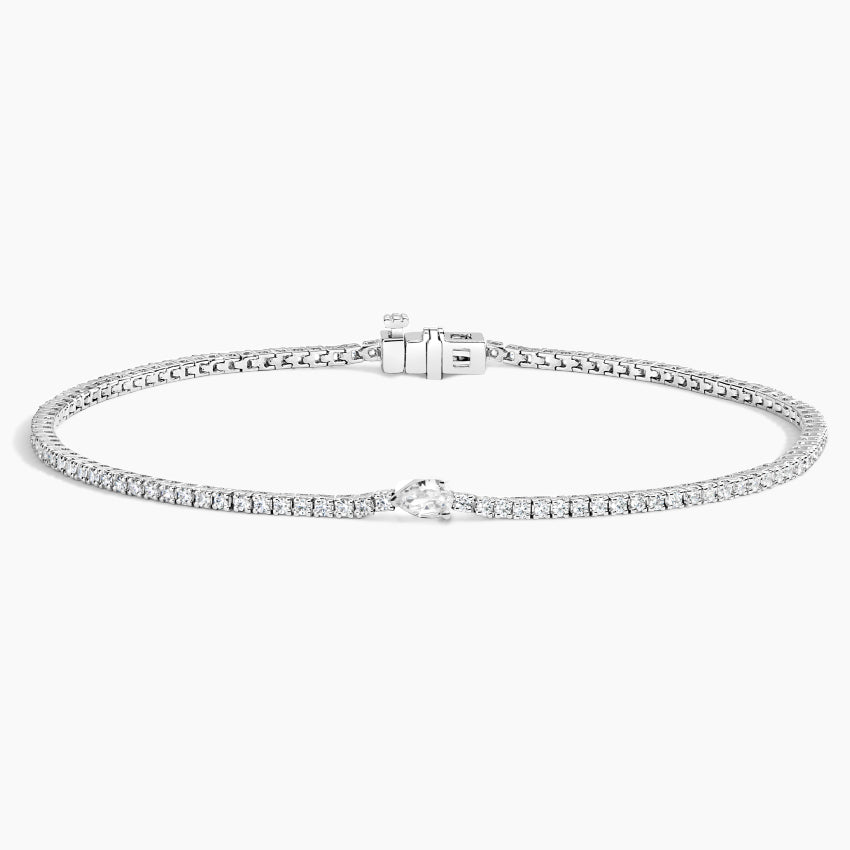 Bracelet | White Gold | Tennis | Fancy | 1 ct