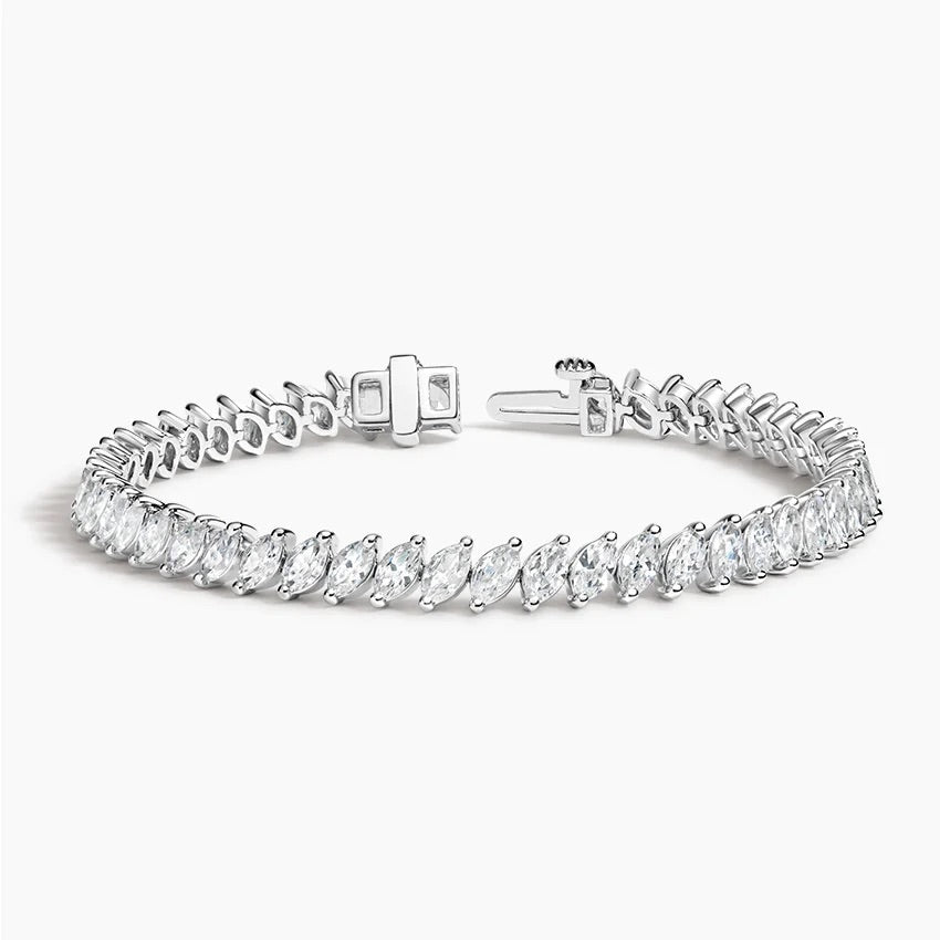 Bracelet | White Gold | Tennis | Marquise | 8 ct