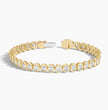 Oval Bezel Tennis Bracelet ( 3.75 ct tw. ) 18K Gold