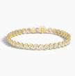 Oval Bezel Tennis Bracelet ( 3.75 ct tw. ) 18K Gold