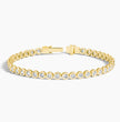 Round Bezel Tennis Bracelet ( 3 ct tw. ) 18K Gold