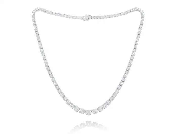 Necklace | Diamond Tennis | White