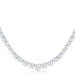 Tennis Graduated Lab Diamond (17 ct.) Necklace (15 in.) 18K White Gold