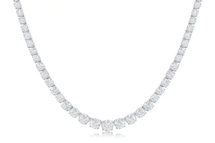 Necklace | Diamond Tennis | White