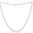 Tennis Graduated Lab Diamond (17 ct.) Necklace (15 in.) 18K White Gold