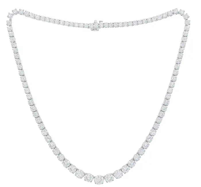 Necklace | Diamond Tennis | White